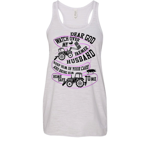 Watch Over My Farmer Husband T Shirt, I'm A Farmer's Wife Tank Top