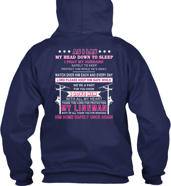 Thank You Lord For Protecting My Lineman T Shirt, I Pray My Husband Safely To Keep T Shirt