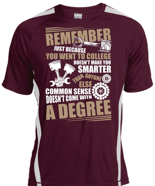 You Went To College T Shirt, Being A Mechanic T Shirt, Cool Shirt