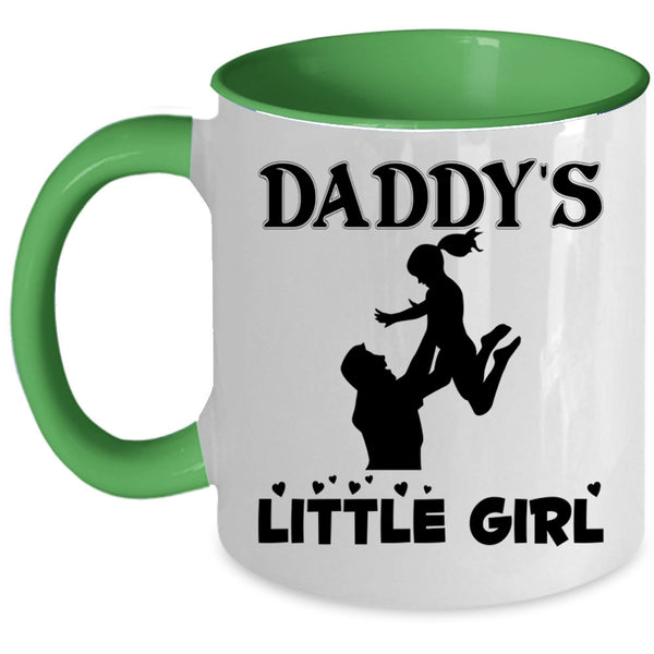 Father And Daughter Coffee Mug, Daddy's Little Girl Accent Mug