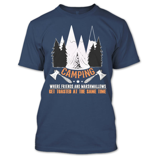 Camping T Shirt, Where Friends And Marshmalows T Shirt