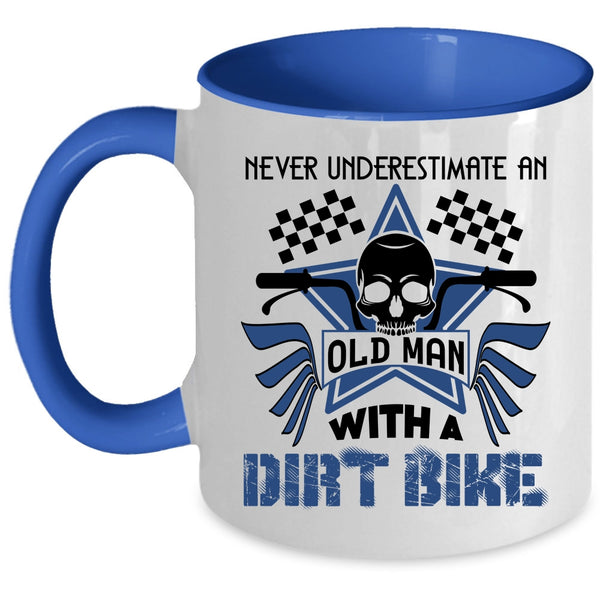 Awesome Grandpa Coffee Mug, An Old Man With A Dirt Bike Accent Mug