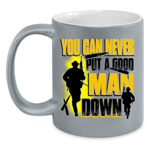 Gift For Dad Coffee Mug, You Can Never Put A Good Man Down Accent Mug