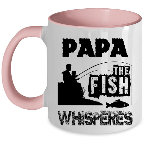 Cool Gift For Fishing Dad Coffee Mug, Papa Accent Mug