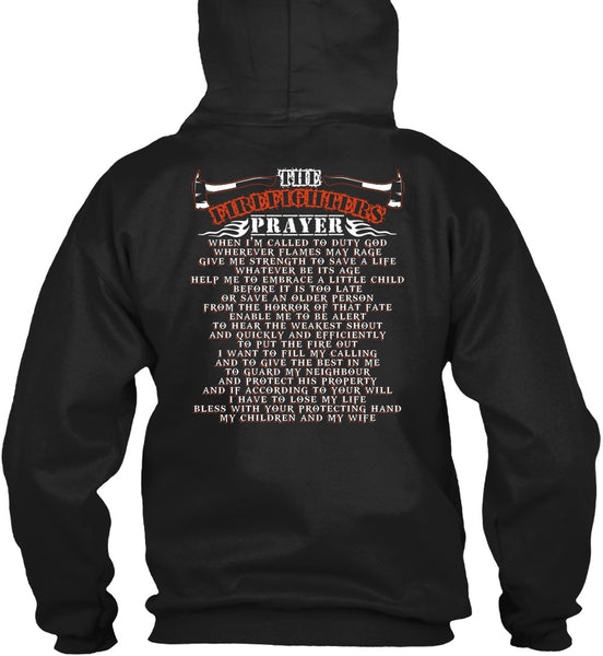 The Firefighters Prayer T Shirt, My Children And My Wife T Shirt
