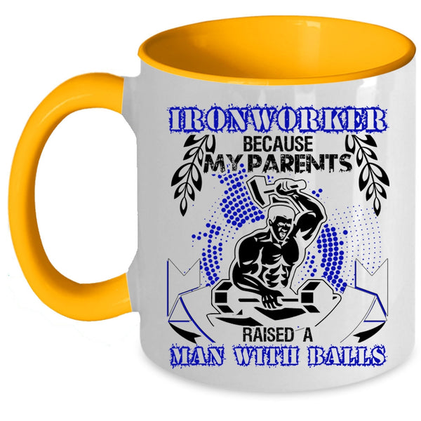 Cool Gift For Ironworkers Coffee Mug, Ironworker Accent Mug