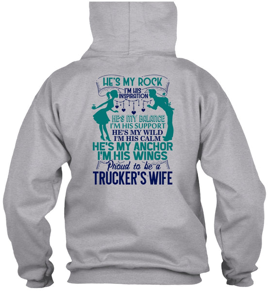 Proud To Be A Trucker's Wife T Shirt, I Love Trucking T Shirt