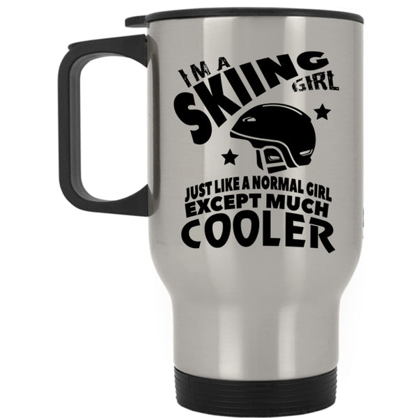 Cool Gift For Skiing Girl Travel Mug, I'm A Skiing Girl Mug