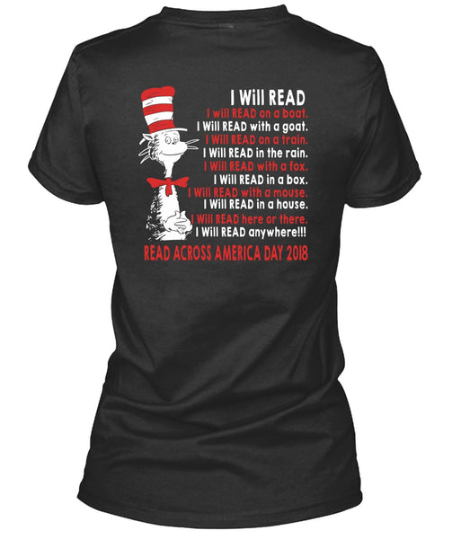 The Cat in the Hat T Shirt, I Will Read With A Mouse T Shirt, I Will Read In A House T Shirt
