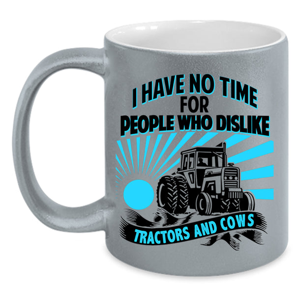 Cool Farmer Coffee Mug, Tractors And Cows Accent Mug