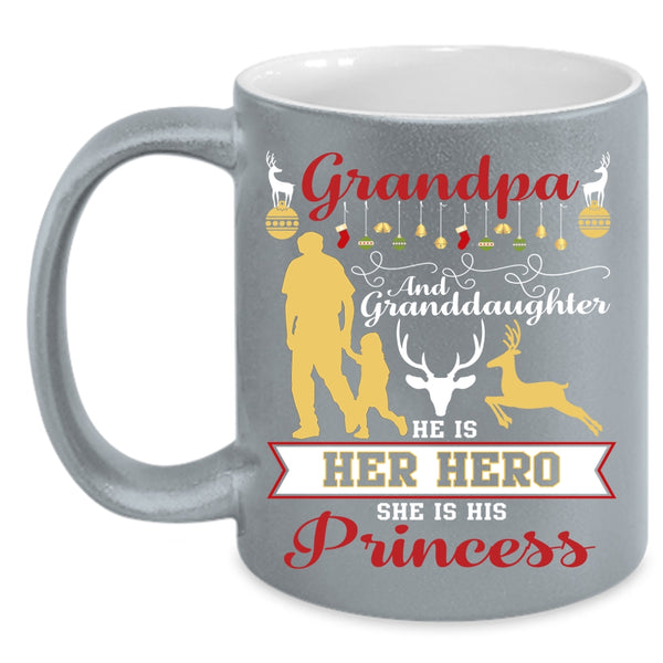 Grandpa And Granddaughter Coffee Mug, Cute Christmas Coffee Cup