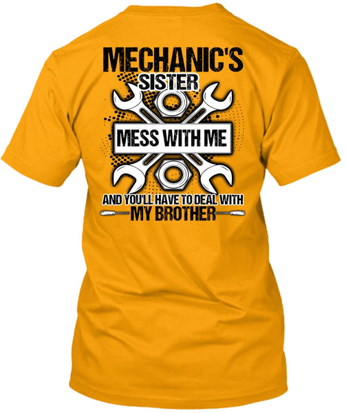 Mechanic's Sister T Shirt, I Love Mechanic T Shirt