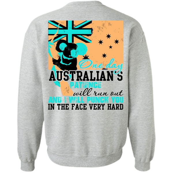 I Love Veteran T Shirt, On Day Australian's Patience Sweatshirt