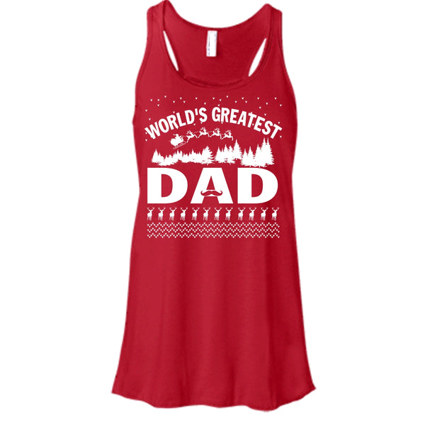 World's Greatest Dad T Shirt, Dad Merry Christmas Tank Top