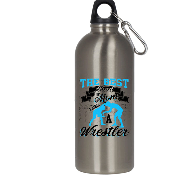 The Best Kind Of Mom Raises A Wrestle 20 oz Stainless Steel Bottle,Cool Mom Outdoor Sports Water Bottle