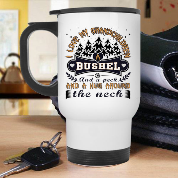 Christmas Gift For Dad Travel Mug, I Love My Grandchildren Mug