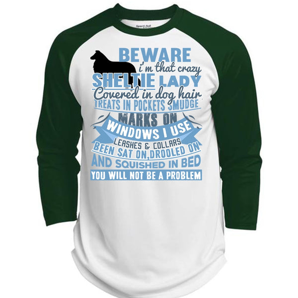 I'm That Crazy Sheltie Lady T Shirt, I Love My Dog T Shirt, Awesome T-Shirts  (Polyester Game Baseball Jersey)