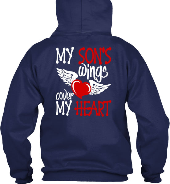 My Son's Wings Cover My Heart T Shirt, Being A Son T Shirt