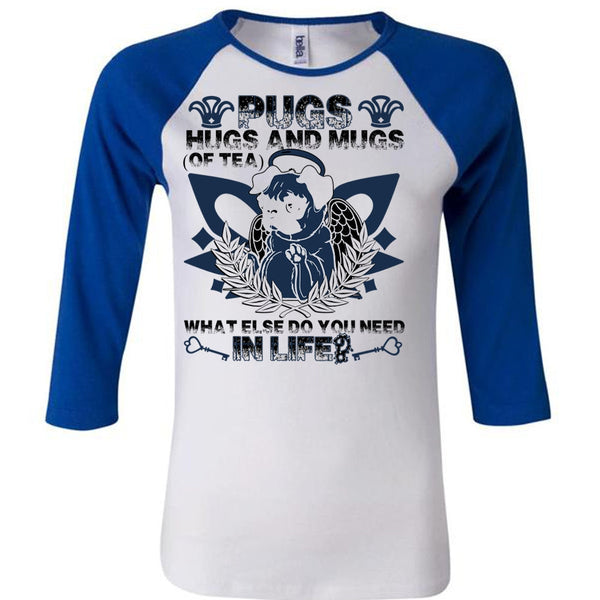 Pugs Hugs And Mugs T Shirt, I Love Pug T Shirt, Awesome T-Shirts