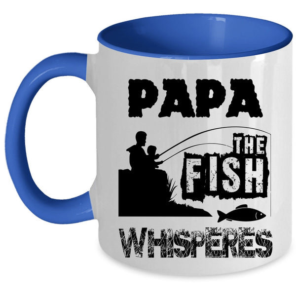 Cool Gift For Fishing Dad Coffee Mug, Papa Accent Mug