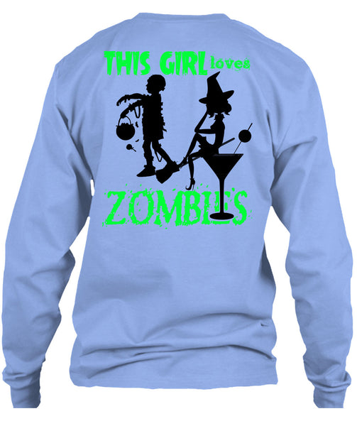This Girl Loves Zombies T Shirt, Wait For Halloween T Shirt