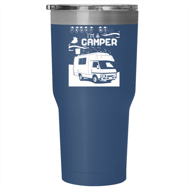 I'm A Camper Tumbler 30 oz Stainless Steel, Christmas Gift For Camper Travel Mug