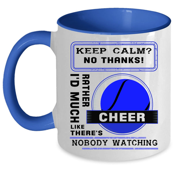 Cool Softball Coffee Mug, I'd Much Rather Cheer Accent Mug