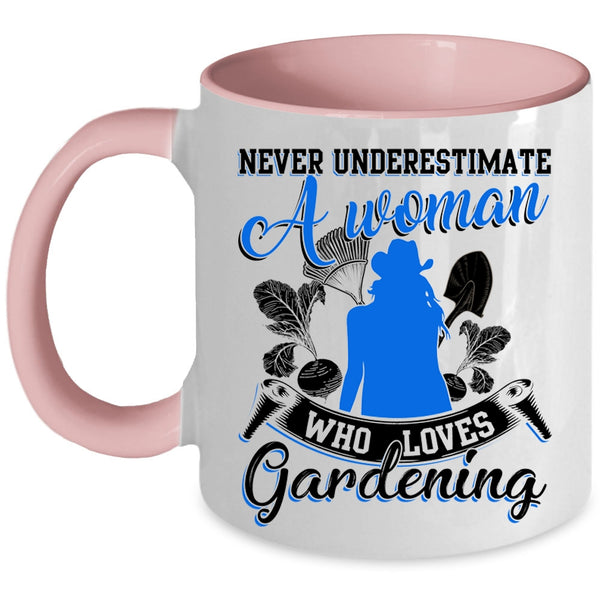 Cool Woman Coffee Mug, A Woman Loves Gardening Accent Mug