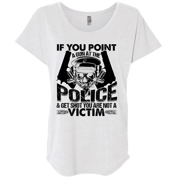 You Point A Gun At The Police T Shirt, I Love Police T Shirt, Awesome T-Shirts