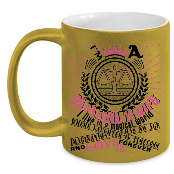 Just Married Coffee Mug, I'm A Paralegal's Wife Accent Mug