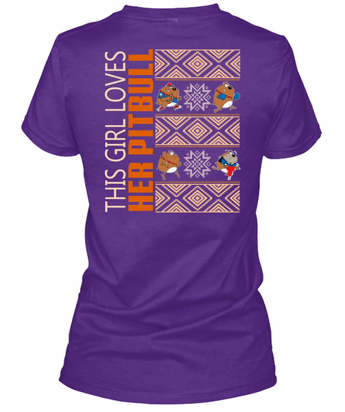 This Girl Loves Her Pit Bull T Shirt, This Girl Loves Christmas T Shirt