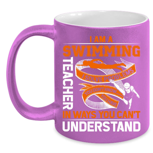 I Am A Swimming Teacher Coffee Mug, Awesome Swimming Teacher Coffee Cup