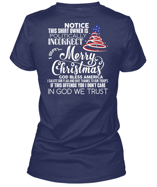 Merry Christmas T Shirt, God Bless America T Shirt