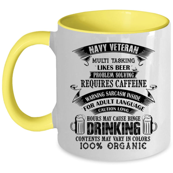 Funny Gift For Navy Veteran Coffee Mug, Navy Veteran Accent Mug