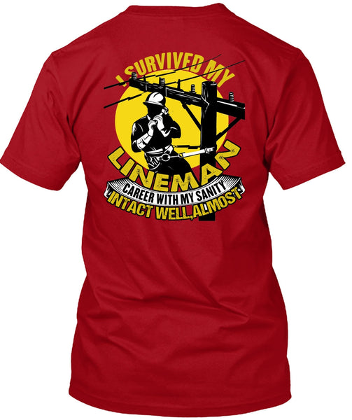 I Survived My Lineman T Shirt, I Love Lineman T Shirt