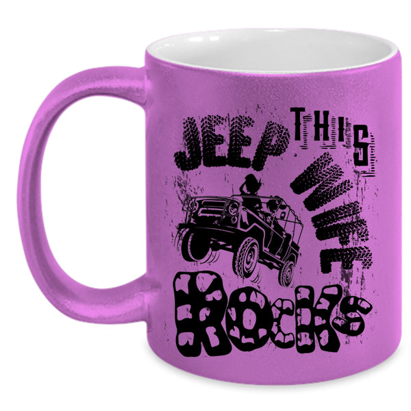 Cool Just Married Coffee Mug, This Jeep Wife Rocks Accent Mug