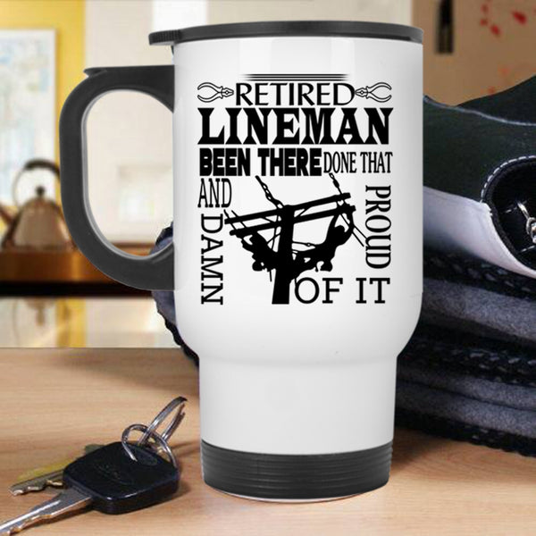 Awesome Retirement Travel Mug, Retired Lineman Mug