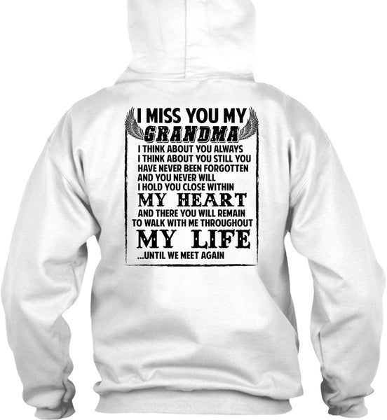 I Miss You My Grandma T Shirt, I Love Nana T Shirt