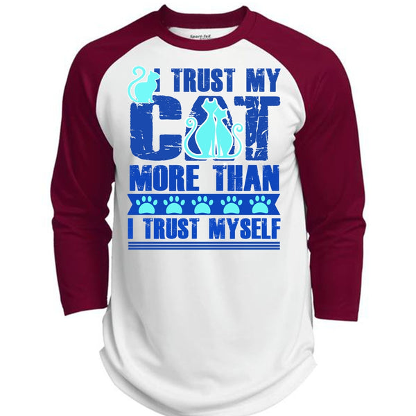 I Trust My Cat More T Shirt, I Love My Cat T Shirt, Awesome T-Shirts  (Polyester Game Baseball Jersey)