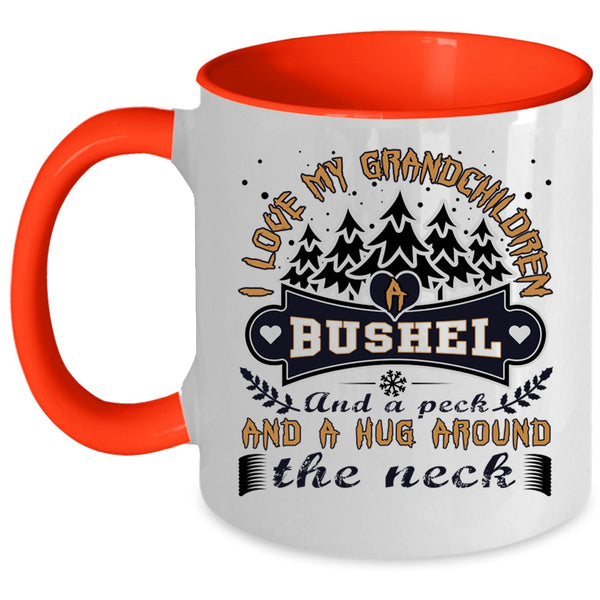Christmas Gift For Dad Coffee Mug, I Love My Grandchildren Accent Mug