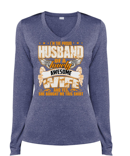 I'm The Proud Husband T Shirt, Lovely Awesome Wife T Shirt