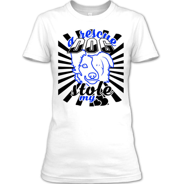 A Rescue Dog Stole My Heart T Shirt, Coolest Dog Mom T Shirt