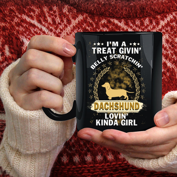 Dachshund Loving Kinda Girl Coffee Mug, Dog Lovers Coffee Cup