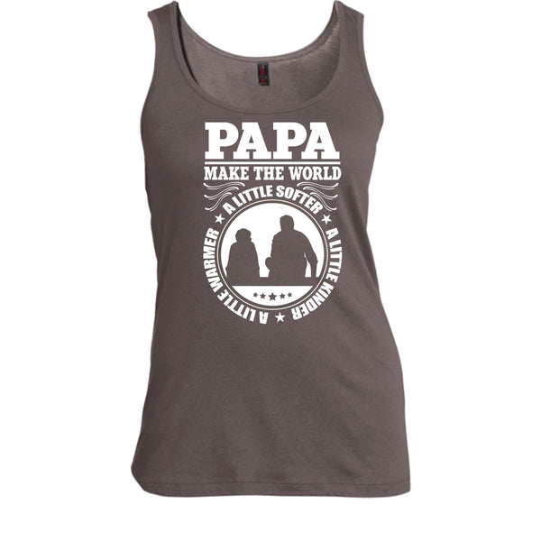 Papa Make The World A Little Softer T Shirt, Coolest Papa T Shirt, Cool T Shirt
