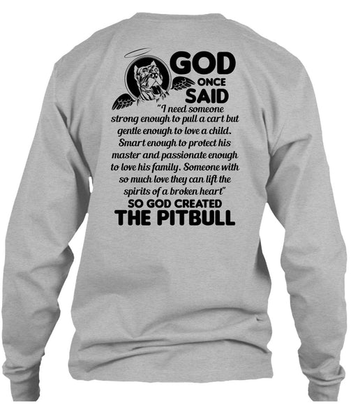 God Created The Pit Bull T Shirt, I Love Dog T Shirt