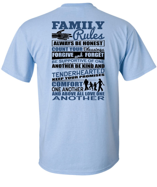 Family Rules T Shirt, I Love Papa T Shirt