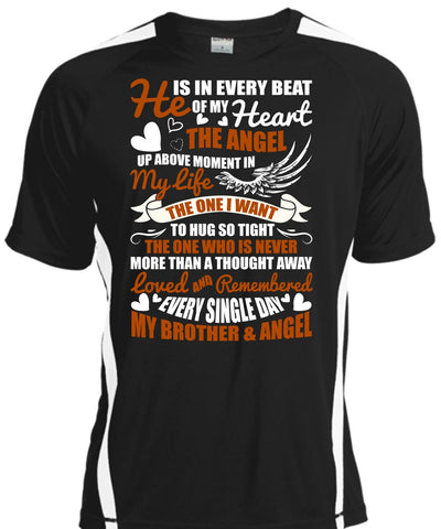A black t-shirt with the shopify logo