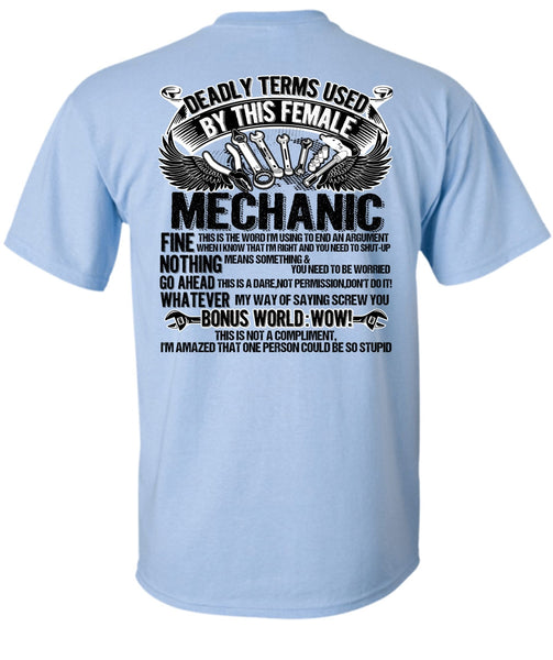 This Female Mechanic T Shirt, I Love Mechanic T Shirt