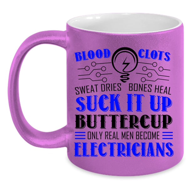 Only Real Men Become Electricians Cup, Husband Mug