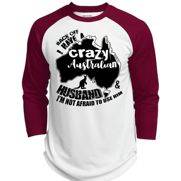 Crazy Australian Husband T Shirt, I Love Husband T Shirt, Awesome T-Shirts  (Polyester Game Baseball Jersey)